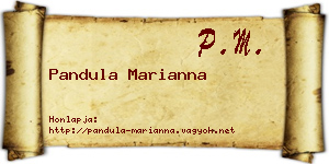 Pandula Marianna névjegykártya